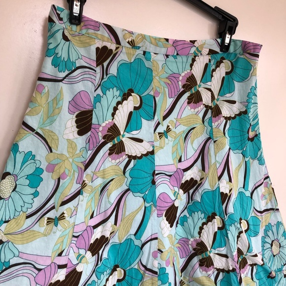 Floral Print knee length skirt size 5 - Picture 2 of 7
